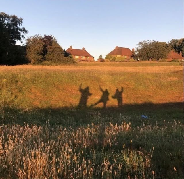 Friends in a field